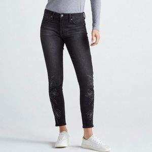 LUCKY BRAND NWT embroidered Ava Super Skinny mid rise denim jeans womens size 24